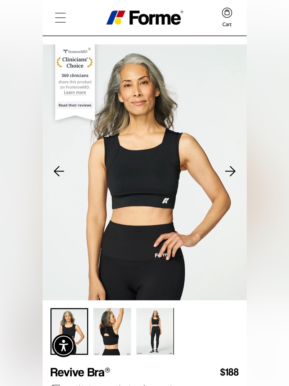FORME Revive Bra Posture Correcting Sports Bra XS Olive Green